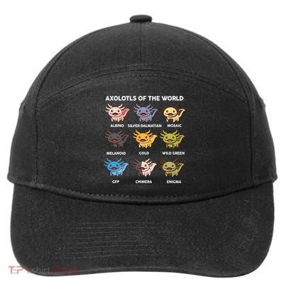  Axolotl Of World  7-Panel Snapback Hat