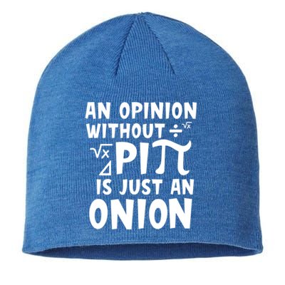 An Opinion Without Pi Is Just An Onion Happy Pi Day Great Gift Sustainable Beanie