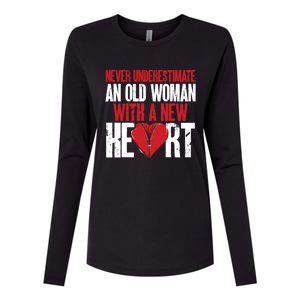 An Old With A New Heart Funny Open Heart Surgery Bypass Gift Womens Cotton Relaxed Long Sleeve T-Shirt