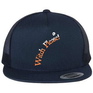 An Orange Witch Please Gift Flat Bill Trucker Hat