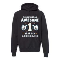 Awesome One Year Old Baby First Birthday Celebrate Premium Hoodie