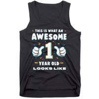 Awesome One Year Old Baby First Birthday Celebrate Tank Top