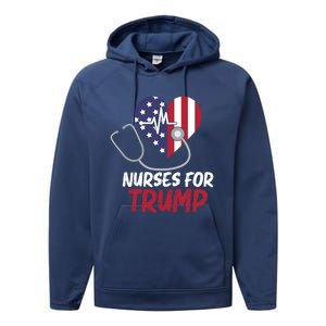 American President 2024 Trump Gift Nurses For Trump Gift Performance Fleece Hoodie