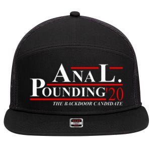 Anal Pounding 2024 Innuendo Vulgar Election 7 Panel Mesh Trucker Snapback Hat