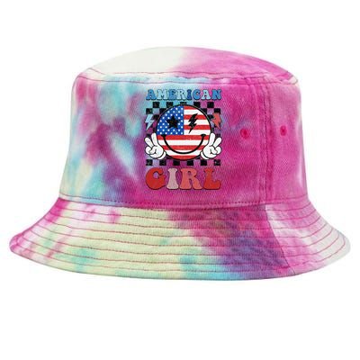 American Pride 4th Of July Patriotic Design Tie-Dyed Bucket Hat