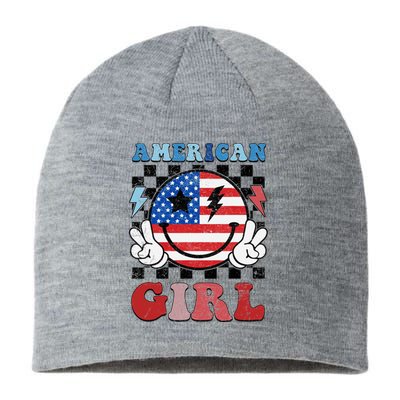 American Pride 4th Of July Patriotic Design Sustainable Beanie