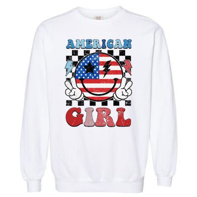 American Pride 4th Of July Patriotic Design Garment-Dyed Sweatshirt