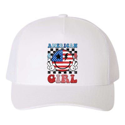 American Pride 4th Of July Patriotic Design Yupoong Adult 5-Panel Trucker Hat