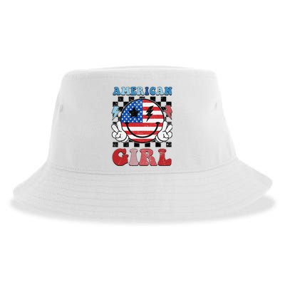 American Pride 4th Of July Patriotic Design Sustainable Bucket Hat