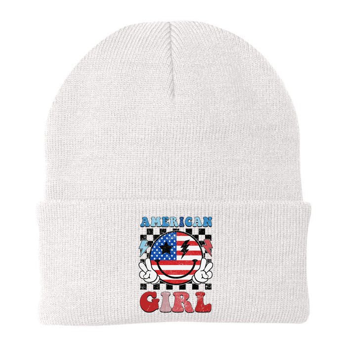 American Pride 4th Of July Patriotic Design Knit Cap Winter Beanie