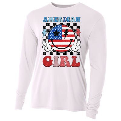 American Pride 4th Of July Patriotic Design Cooling Performance Long Sleeve Crew