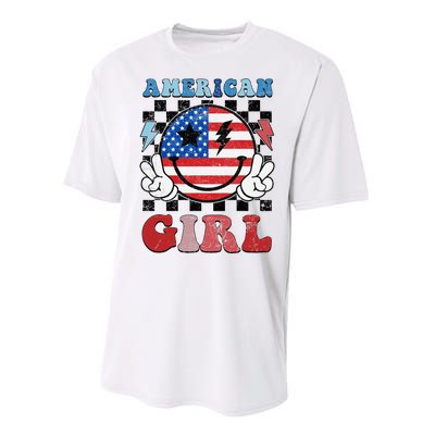 American Pride 4th Of July Patriotic Design Performance Sprint T-Shirt