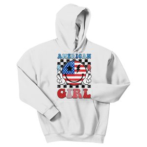 American Pride 4th Of July Patriotic Design Kids Hoodie