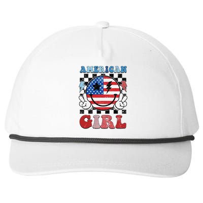 American Pride 4th Of July Patriotic Design Snapback Five-Panel Rope Hat