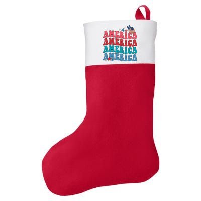 America Patriotic 4th Fourth Of July Independence Day Felt Holiday Christmas Stocking