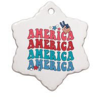 America Patriotic 4th Fourth Of July Independence Day Ceramic Star Ornament