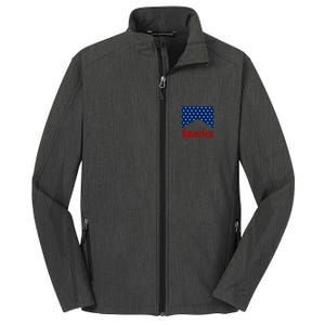 America Patriotic 4th Of July Core Soft Shell Jacket