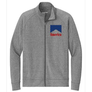 America Patriotic 4th Of July Stretch Full-Zip Cadet Jacket