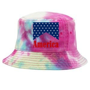 America Patriotic 4th Of July Tie-Dyed Bucket Hat