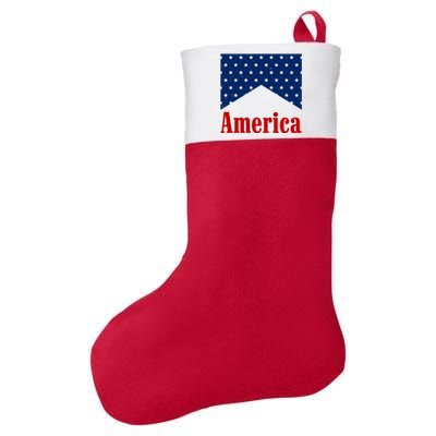 America Patriotic 4th Of July Felt Holiday Christmas Stocking