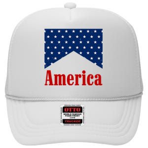 America Patriotic 4th Of July High Crown Mesh Back Trucker Hat