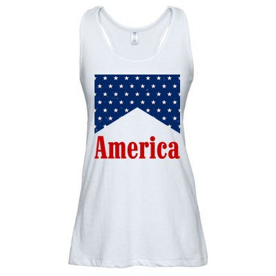 America Patriotic 4th Of July Ladies Essential Flowy Tank