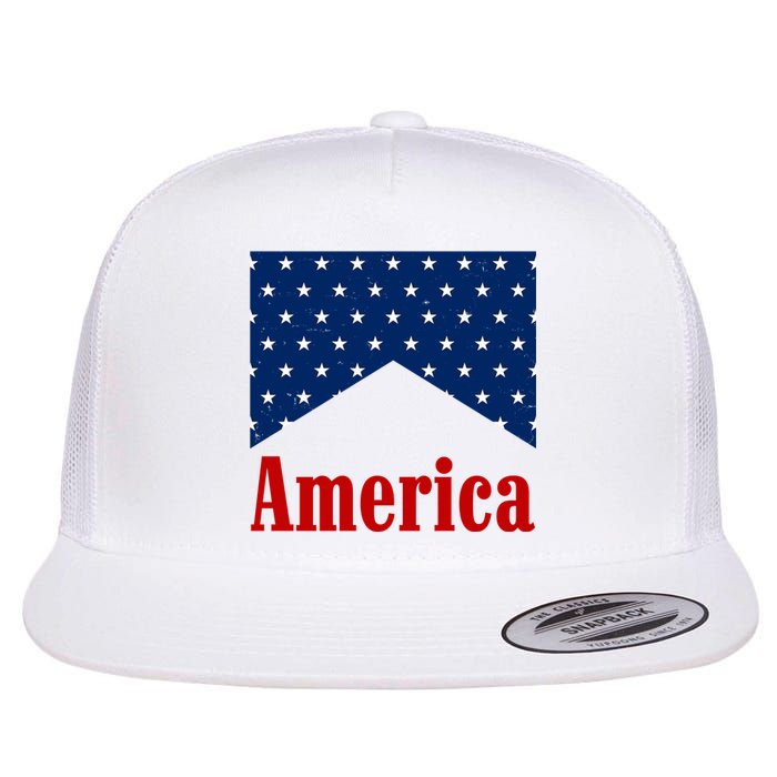 America Patriotic 4th Of July Flat Bill Trucker Hat