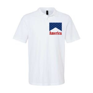 America Patriotic 4th Of July Softstyle Adult Sport Polo