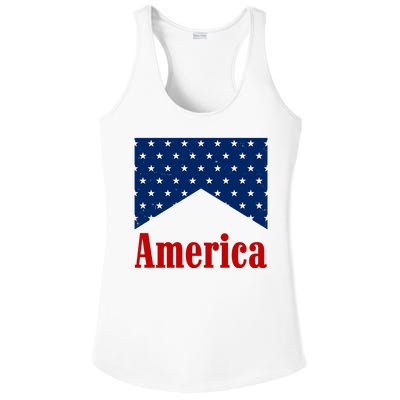 America Patriotic 4th Of July Ladies PosiCharge Competitor Racerback Tank