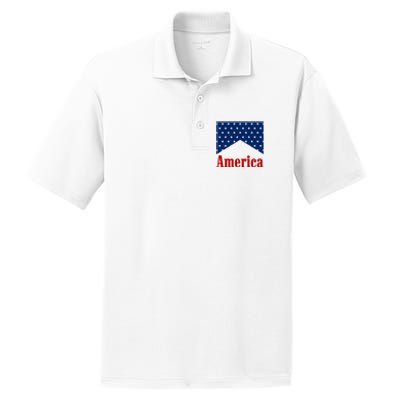 America Patriotic 4th Of July PosiCharge RacerMesh Polo