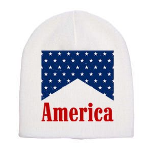 America Patriotic 4th Of July Short Acrylic Beanie