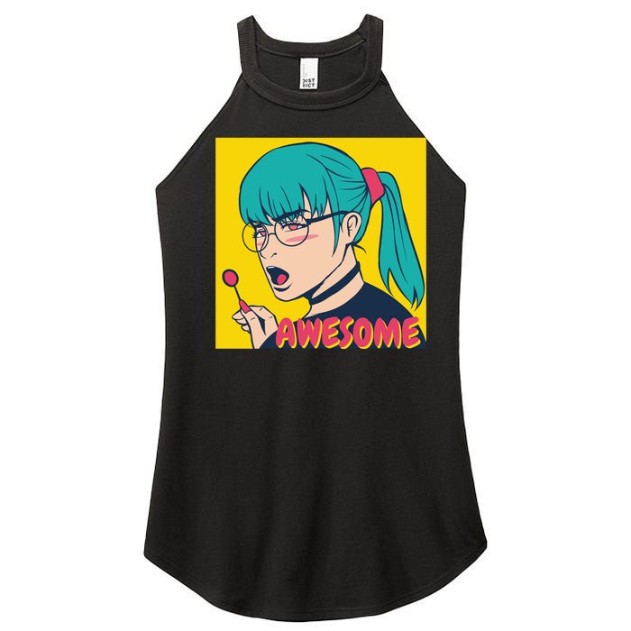 Awesome Pop Art Women’s Perfect Tri Rocker Tank