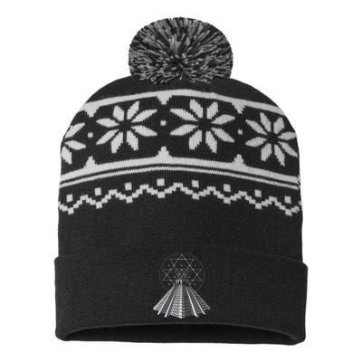 Aztec Pyramid Ancient Mayan Pyramids USA-Made Snowflake Beanie