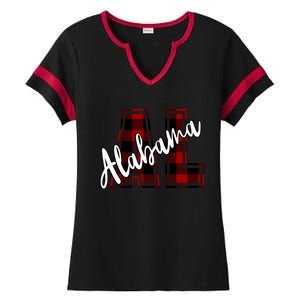 Alabama Plaid Al Ladies Halftime Notch Neck Tee