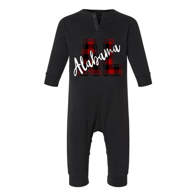 Alabama Plaid Al Infant Fleece One Piece