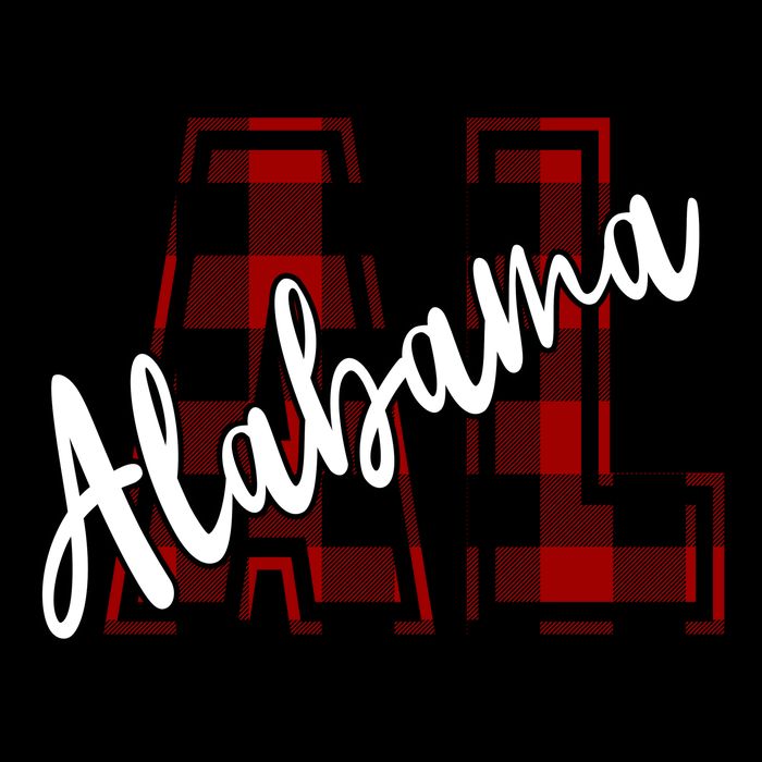 Alabama Plaid Al Drawstring Bag