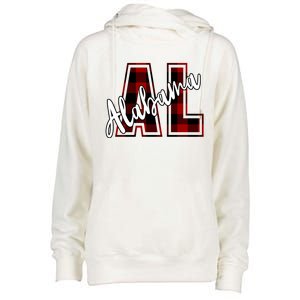 Alabama Plaid Al Womens Funnel Neck Pullover Hood