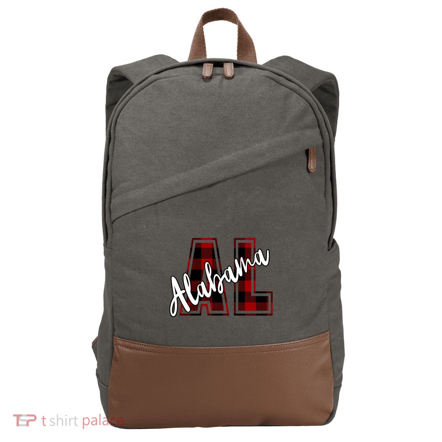 Alabama Plaid Al Cotton Canvas Backpack