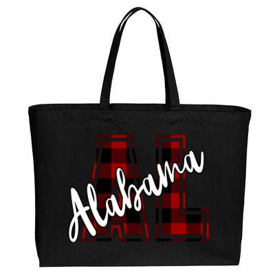 Alabama Plaid Al Cotton Canvas Jumbo Tote