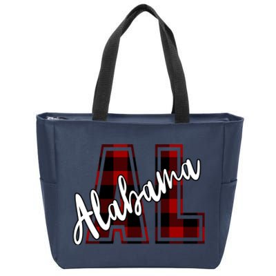 Alabama Plaid Al Zip Tote Bag