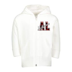 Alabama Plaid Al Toddler Zip Fleece Hoodie