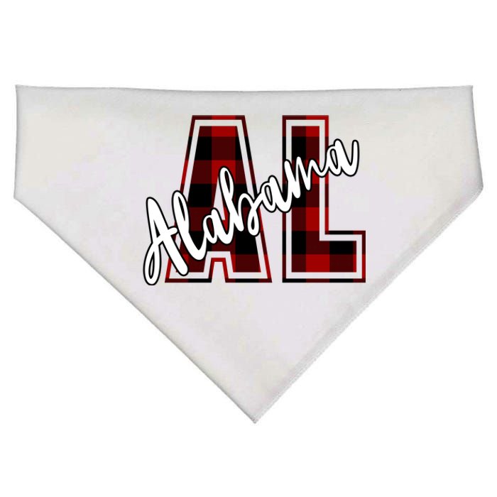 Alabama Plaid Al USA-Made Doggie Bandana