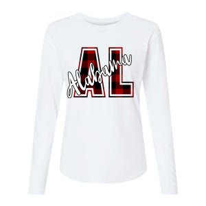 Alabama Plaid Al Womens Cotton Relaxed Long Sleeve T-Shirt