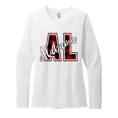 Alabama Plaid Al Womens CVC Long Sleeve Shirt