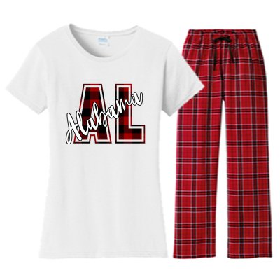 Alabama Plaid Al Women's Flannel Pajama Set