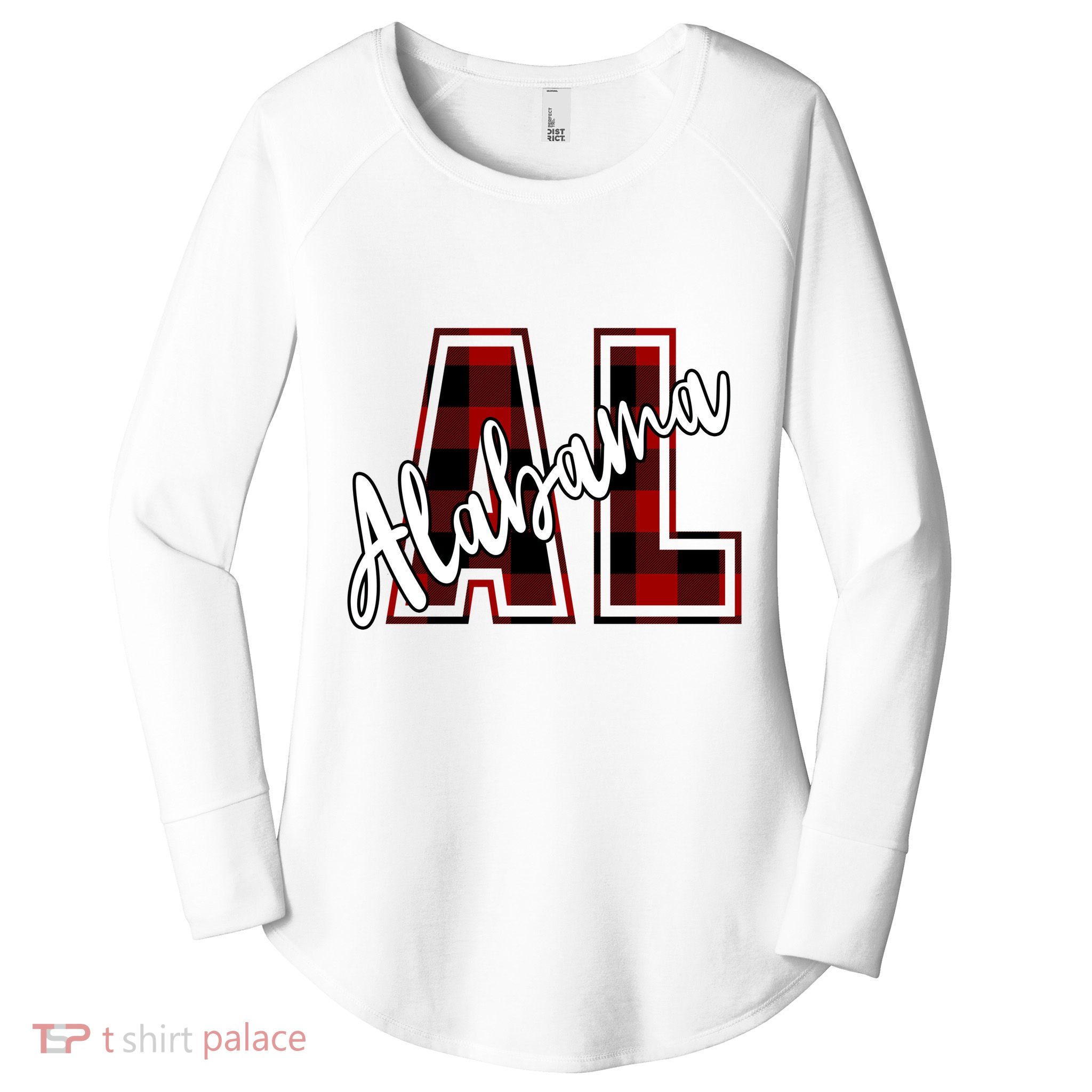 Alabama Plaid Al Women's Perfect Tri Tunic Long Sleeve Shirt