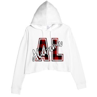 Alabama Plaid Al Crop Fleece Hoodie