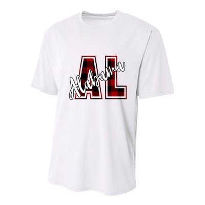 Alabama Plaid Al Youth Performance Sprint T-Shirt