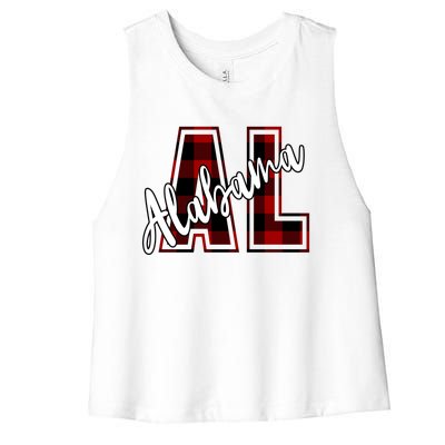 Alabama Plaid Al Women's Racerback Cropped Tank