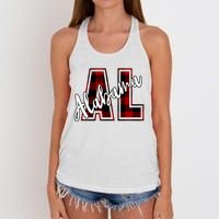 Alabama Plaid Al Women's Knotted Racerback Tank